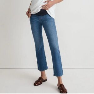 NWOT Madewell Maternity Kick Out Crop Over the Belly Panel Jeans Sz 32
